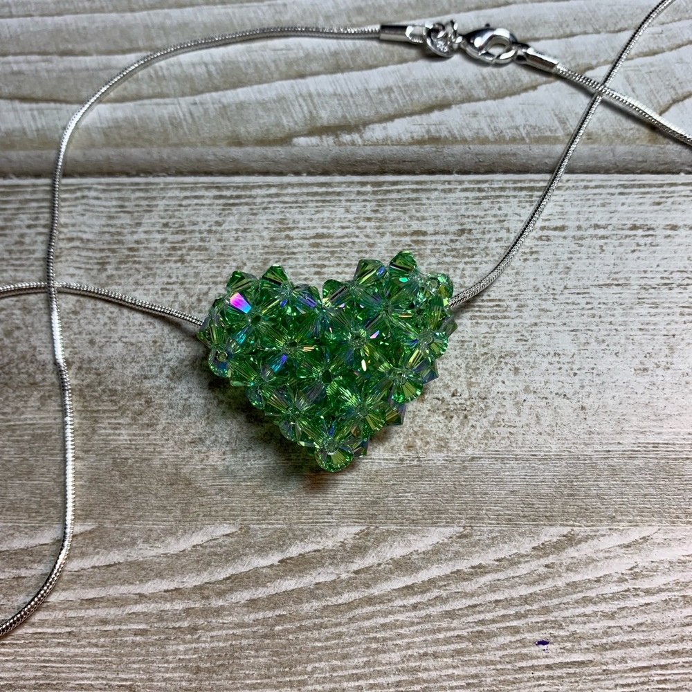 Handmade Swarovski Crystal ❤️ “Peridot Shimmer 2X”